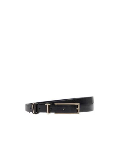 Tom Ford Supple Grained Leather Belt In Black