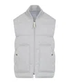 Tom Ford Quilted Ribbed Collar Side Pockets Jacket In Gray