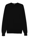 Tom Ford Round-neck Cashmere Sweater In Black