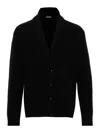 Tom Ford Shawl-collar Ribbed Cardigan In Black