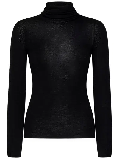 Tom Ford Cashmere Silk Turtleneck Sweater In Black