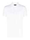Tom Ford White Polo Shirt With Classic Collar In Cotton Blend Man In Blanco