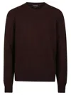 Tom Ford Long-sleeved Brushed Jumper In Black