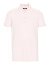 Tom Ford Classic Piquet Polo With Three-button Placket In Color Carne Y Neutral