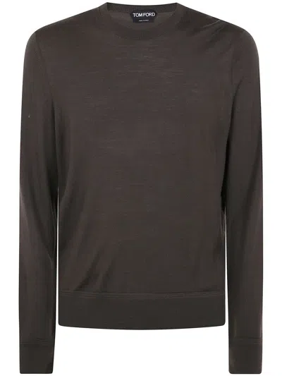Tom Ford Luxurious Wool And Silk Jumper In Black