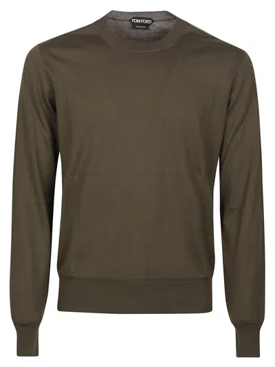Tom Ford Long Sleeve Sweater In Green