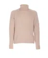 Tom Ford Brushed Wool Blend Roll Neck Sweater In Pink