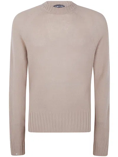 Tom Ford Sweater Seamless Brushed Cashmere Ls Crew Neck In Multi