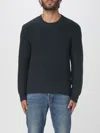 Tom Ford Mens Light Grey Crewneck Knitted Wool Cashmere Blend Jumper In Black
