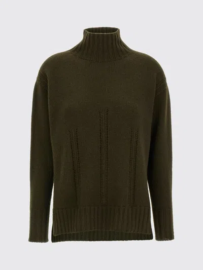 Tom Ford Long-sleeved Mock Neck Cashmere Sweater In Green