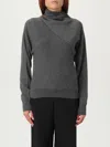 Tom Ford Wrap Collar Cashmere Blend Sweater In Gray