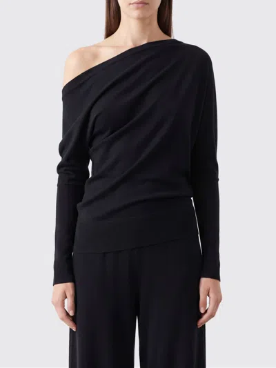 Tom Ford Asymmetric Merino Wool Sweater In Black