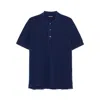 Tom Ford Blue Polo T-shirt With Embroidered Tone On Tone Logo In Cotton Man