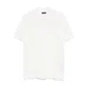 Tom Ford Textured White Pique Polo With Collared Neckline In White