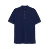 Tom Ford Blue Polo T-shirt With Embroidered Tone On Tone Logo In Cotton Man