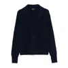 Tom Ford Cashmere Knit Sweater With Buffalo Horn Buttons And Shawl Collar