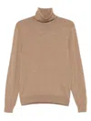 Tom Ford Beige Wool Turtleneck Sweater