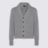 Tom Ford Shawl Collar Sweater Front Pockets In Gray