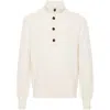 Tom Ford High-neck Wool Blend Sweater In White