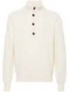 Tom Ford High-neck Wool Blend Sweater In White