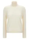 Tom Ford Silk Cashmere Turtleneck Sweater In White