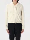 Tom Ford Hooded Zip Sweatshirt Featuring Pockets In Beige