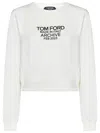 Tom Ford Logo-print Cotton Sweatshirt In White