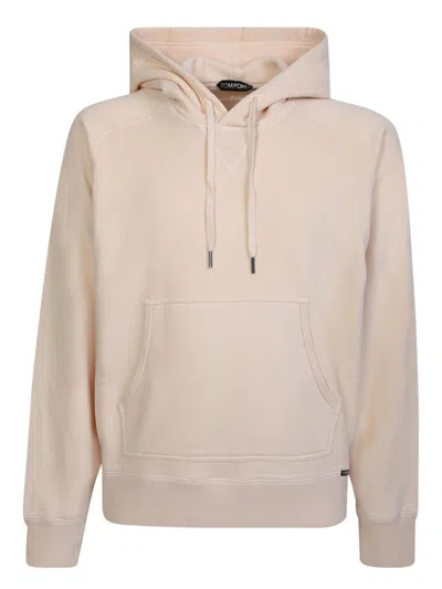 Tom Ford Drawstring Cotton Hoodie In White