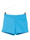 Tom Ford Microcompact Poplin Swim Trunks In Blue