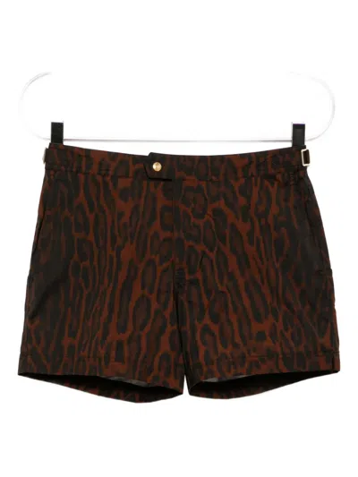 Tom Ford Swim Short In Brown