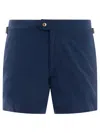Tom Ford Blue Swimsuit With Buckle On The Front In Tech Fabric Man