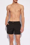 Tom Ford Black Swimsuit With Buckle On The Front In Tech Fabric Man In Black