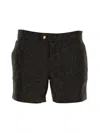 Tom Ford Leopard Print Tailored Swimsuit With Buckle Detail In Brown