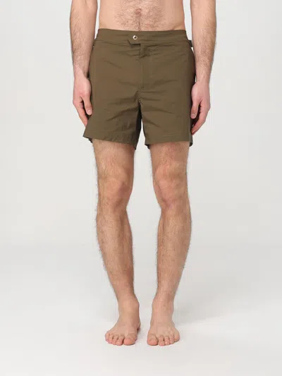 Tom Ford Compact Poplin Swim Shorts In Clover
