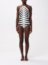 Tom Ford Optical Scaloppe-print Halterneck One-piece Swimsuit With Chain In Black