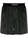 Tom Ford Silk Satin Boxer Briefs In Black