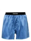 Tom Ford Satin Briefs With Comfortable Elastic Waistband In Blue