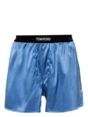 Tom Ford Satin Briefs With Comfortable Elastic Waistband In Blue