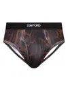 Tom Ford Leopard-print Briefs In Multi