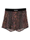 Tom Ford Leopard Print Boxer Shorts In Brown