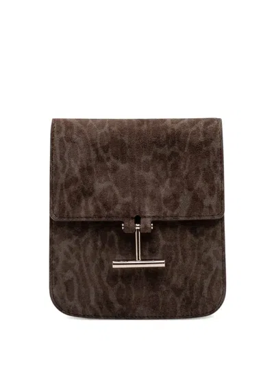 Tom Ford T-bar Closure Crossbody Bag In Brown