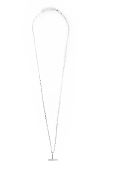 Tom Ford T-bar-pendant Chain Necklace In Silver