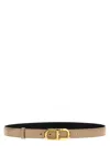 Tom Ford Beige Golden Buckle Belt In Beige