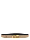 Tom Ford Beige Golden Buckle Belt In Beige