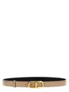 Tom Ford Beige Golden Buckle Belt In Beige
