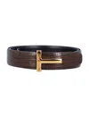 Tom Ford T Belt Reversibile 3cm In Red