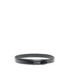 Tom Ford Shiny-effect Crocodile-effect Belt In Black