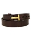 Tom Ford Classic Logo Bracelet For Men In Brown