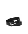 Tom Ford T-buckle Leather Belt In Black
