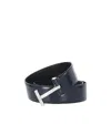 Tom Ford T-buckle Leather Belt In Black